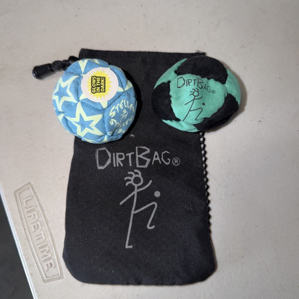 Dirtbag Classic + Pouch Wash Bag Glow In Dark And Teal Bundle